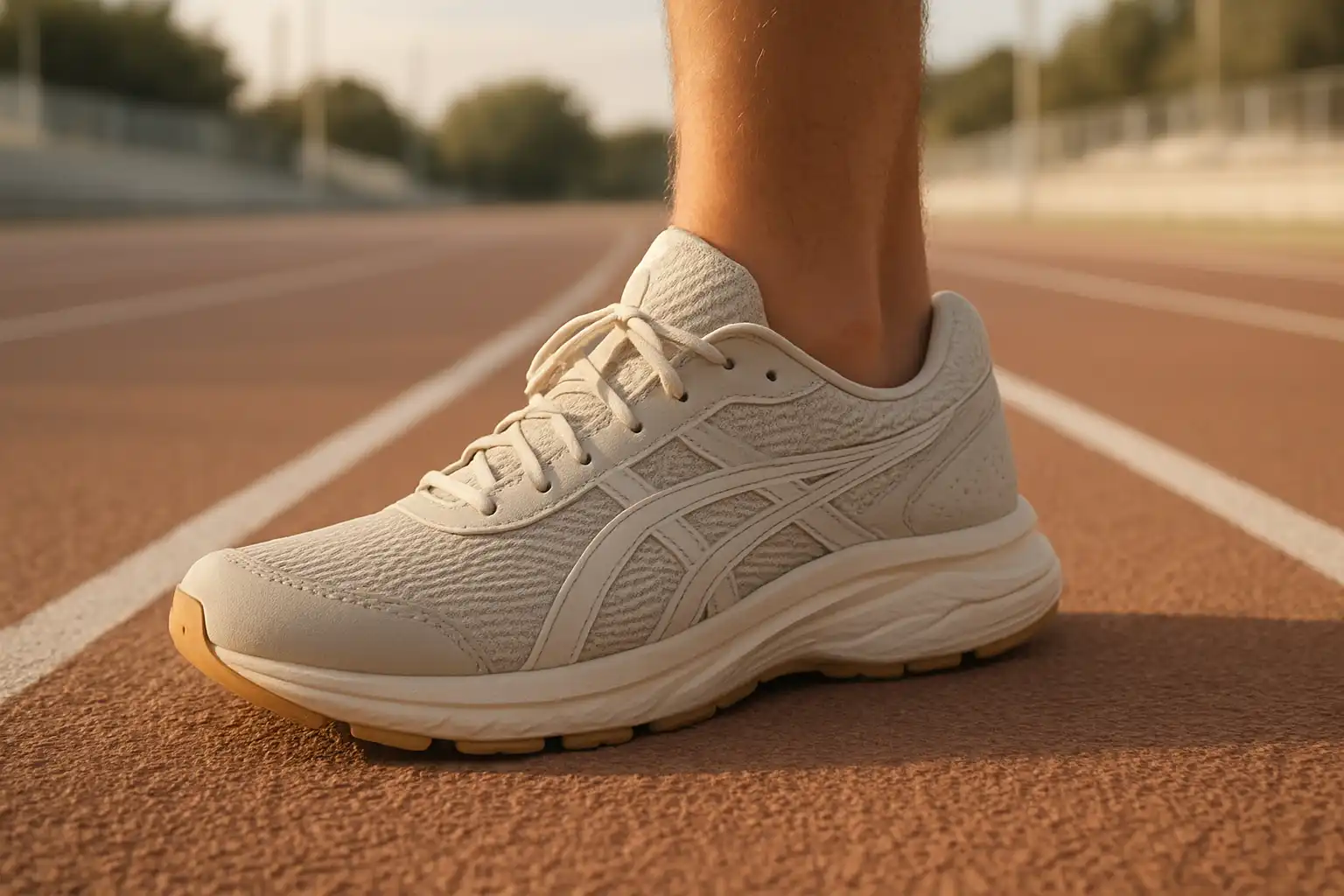 Photo de chaussures running homme sur piste