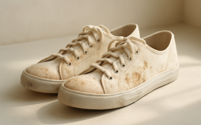Comment enlever la crème solaire sur des chaussures en tissu ?