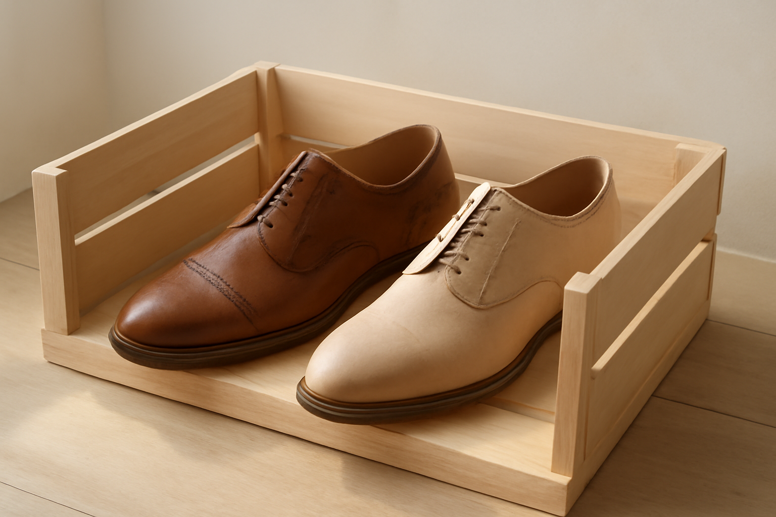 paire de chaussures échangée en caisse