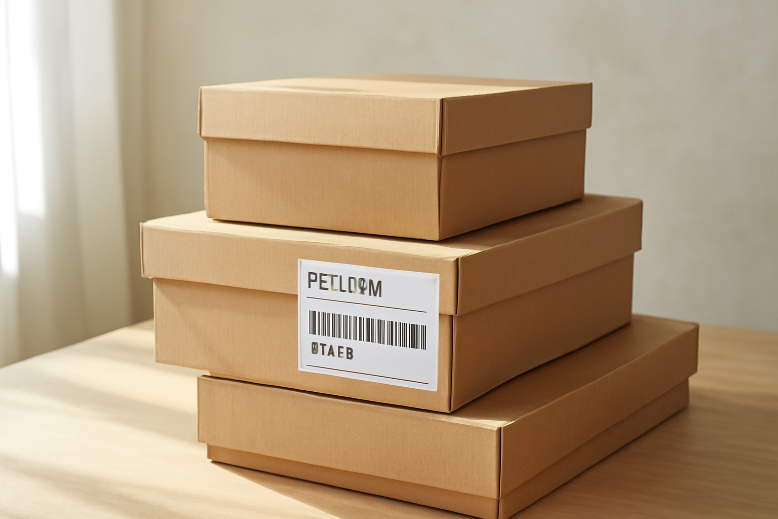 annie-chausseur-retour-chaussea-achat-en-ligne colis de chaussures prêt à être renvoyé avec étiquette retour