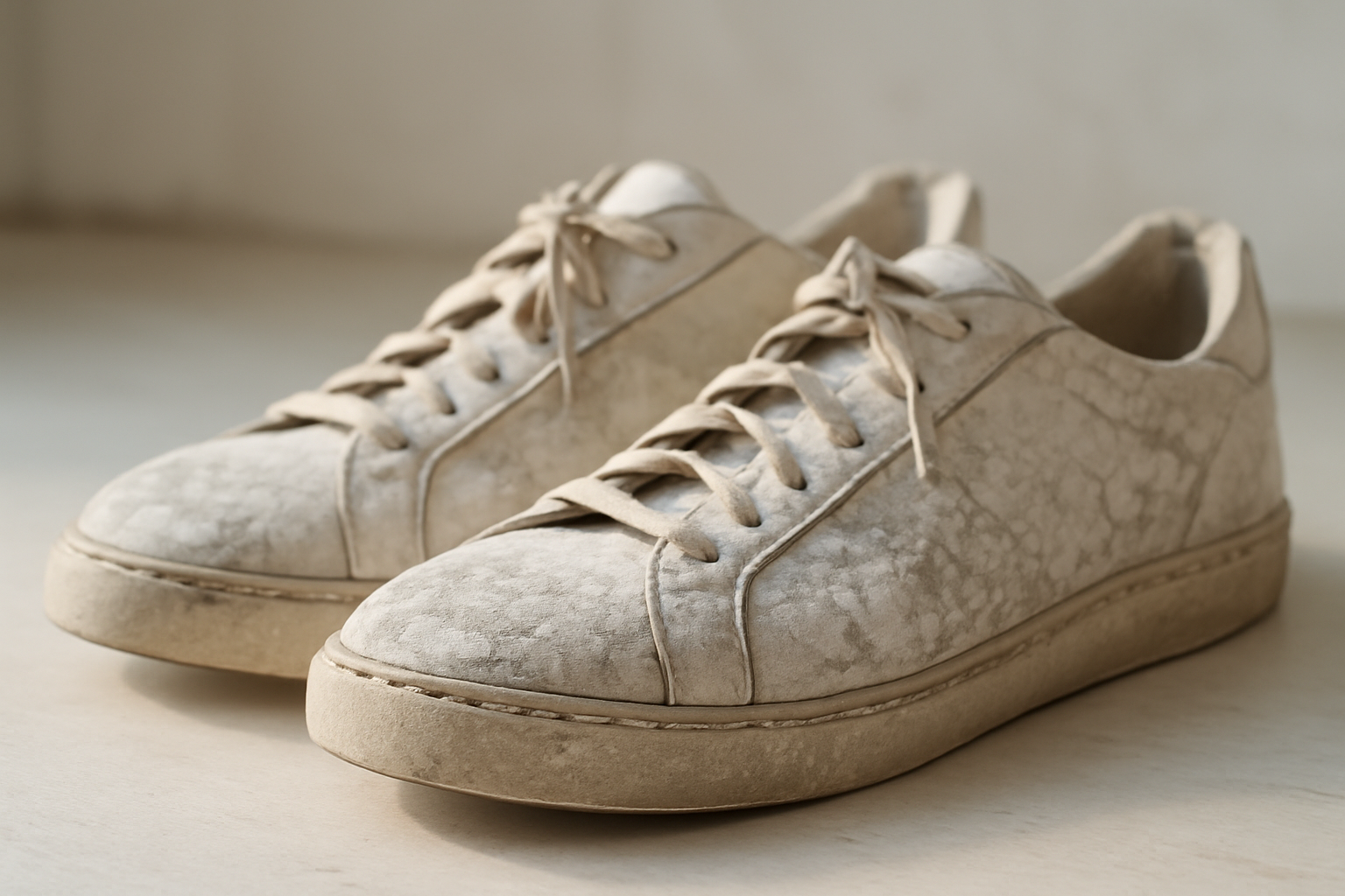chaussures tachées sel