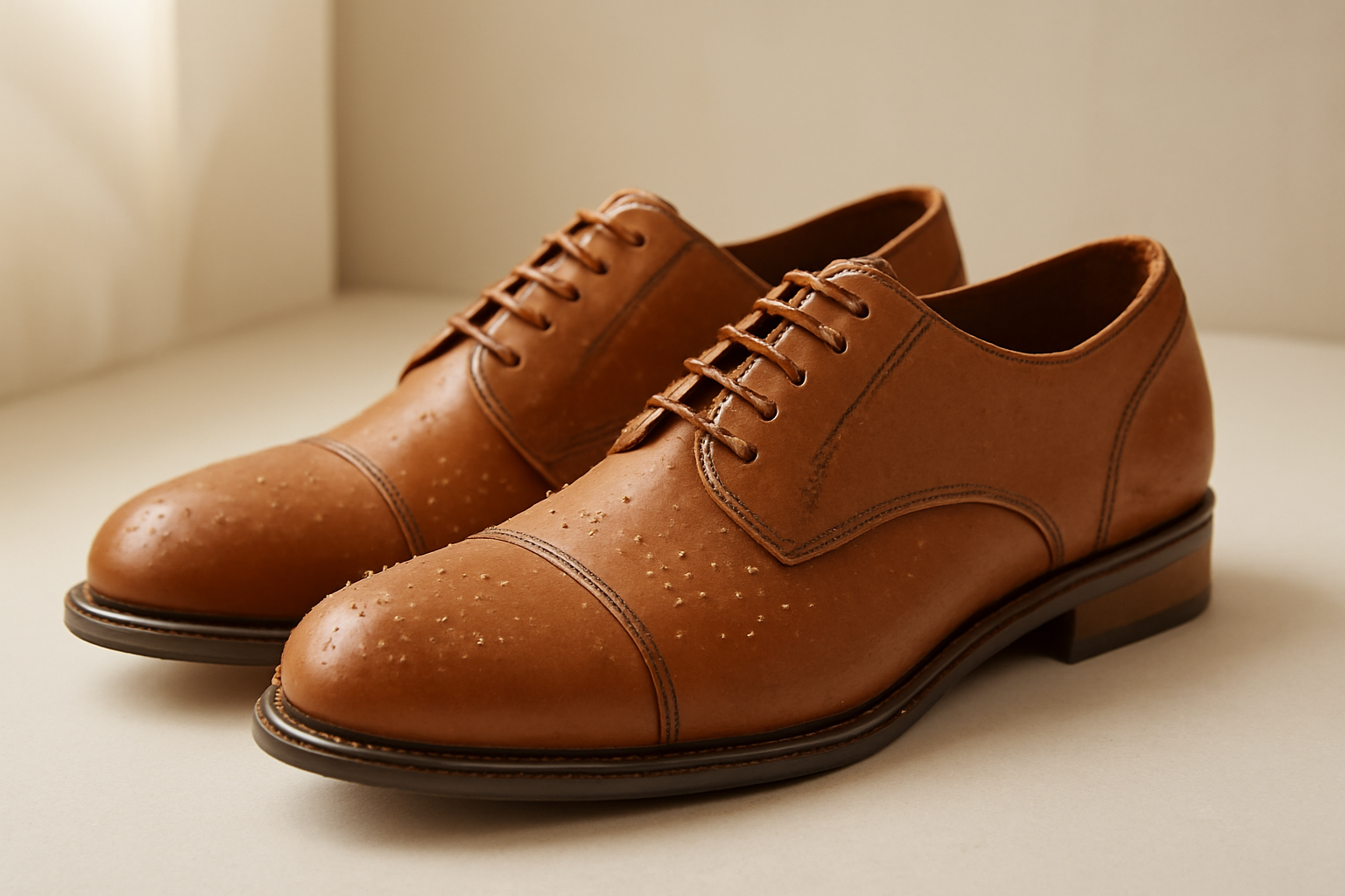 Photo de chaussures cuir protégées