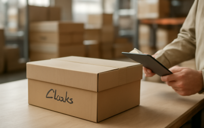 Quel est le délai de remboursement chez Clarks après un retour en entrepôt ?