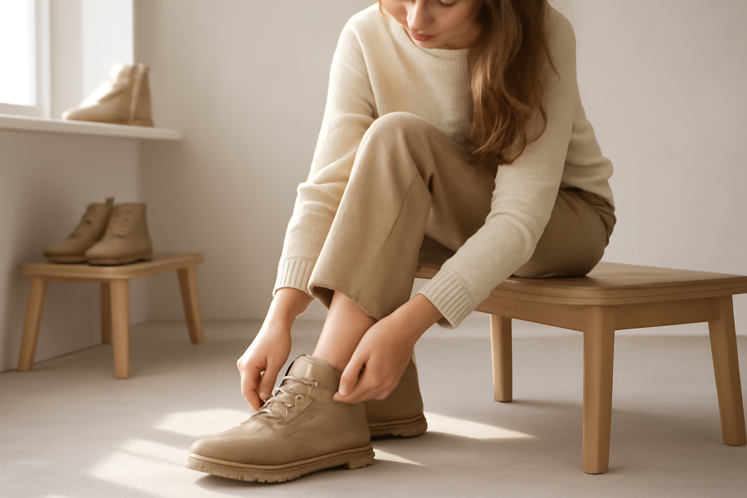 cliente essayant autre modèle kickers
