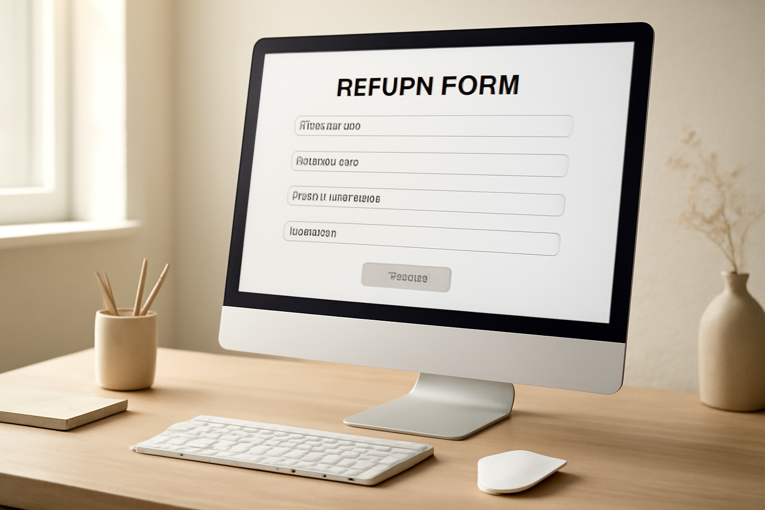 ordinateur affichant formulaire retour
