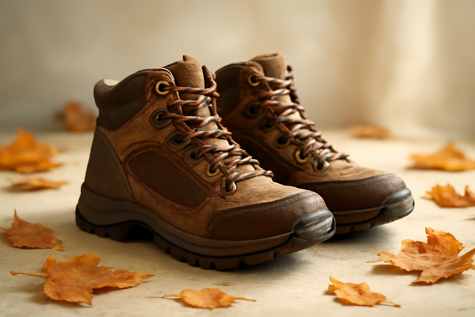 Photo de chaussures randonnée automne