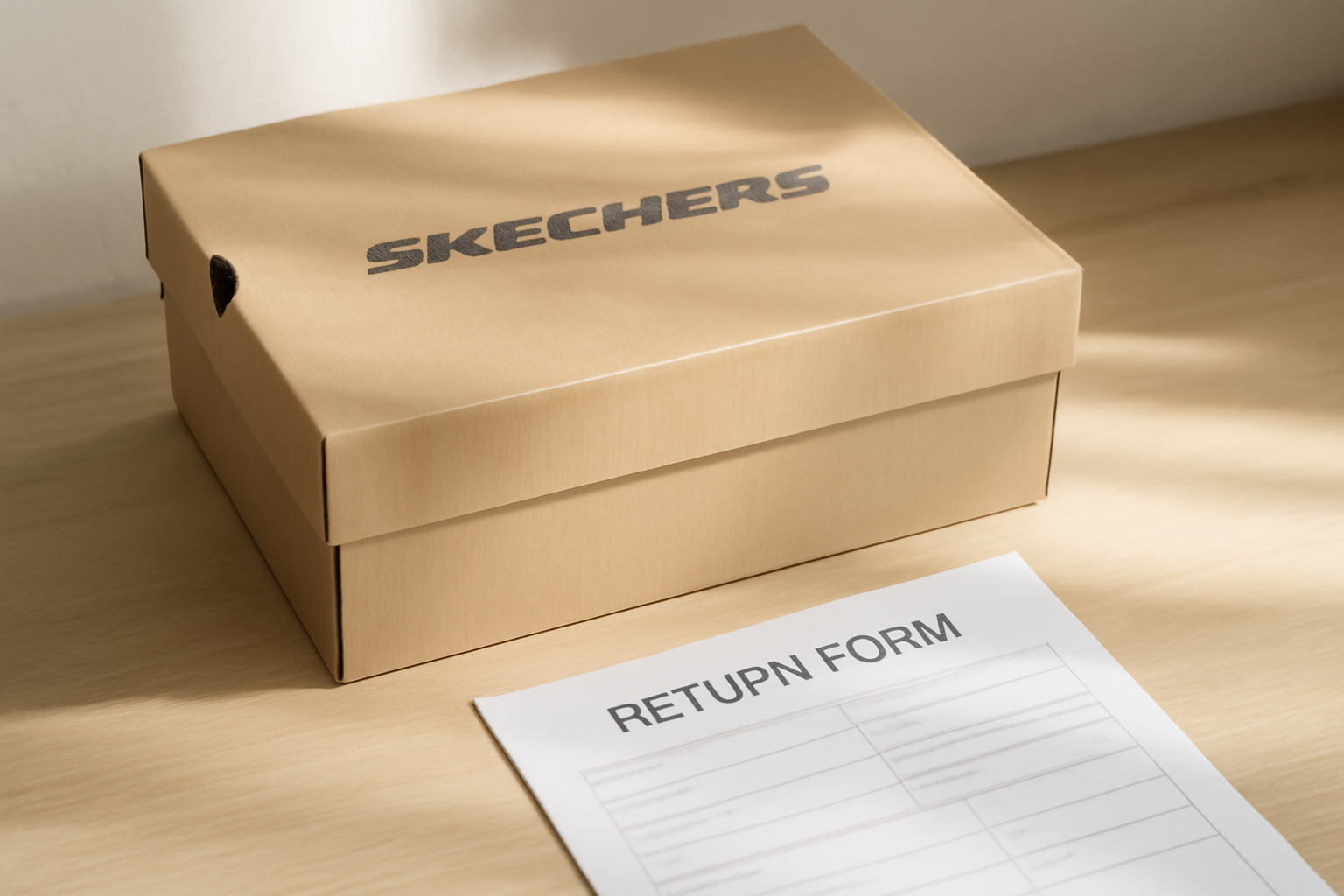 annie-chausseur-retour-skechers-site-officiel boîte skechers avec formulaire de retour