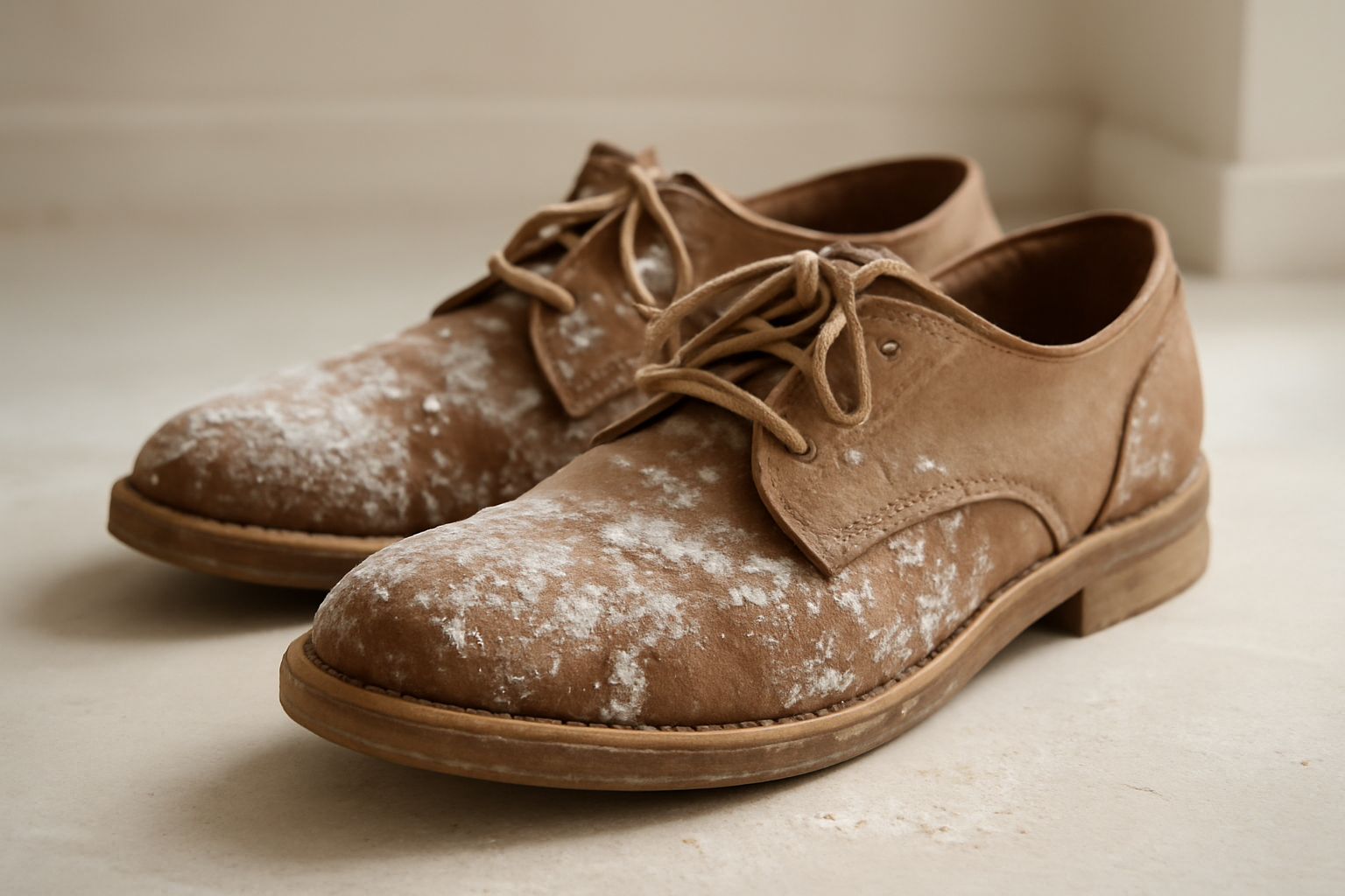 Photo de chaussures tachées par le sel