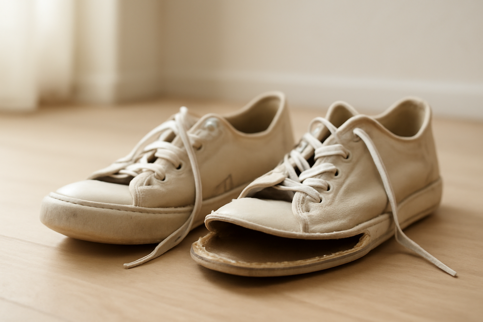 chaussures semelles décollées