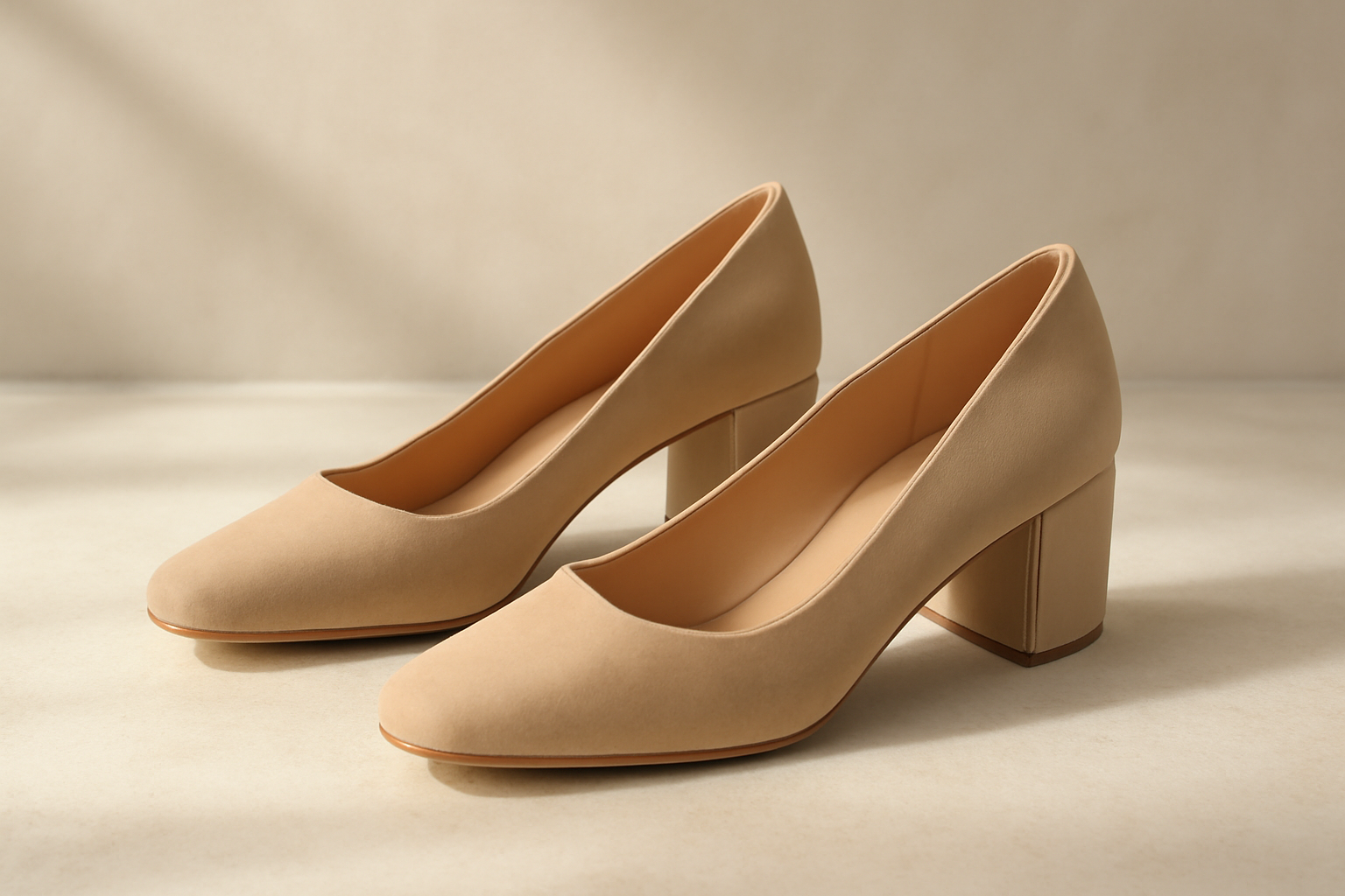 chaussures talon large