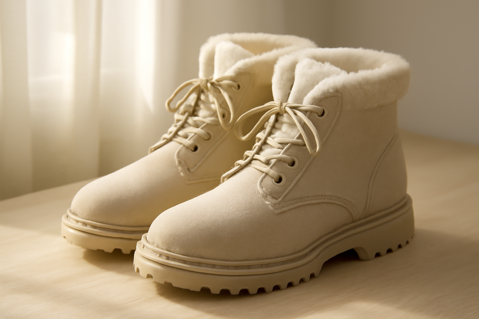chaussures beiges hiver