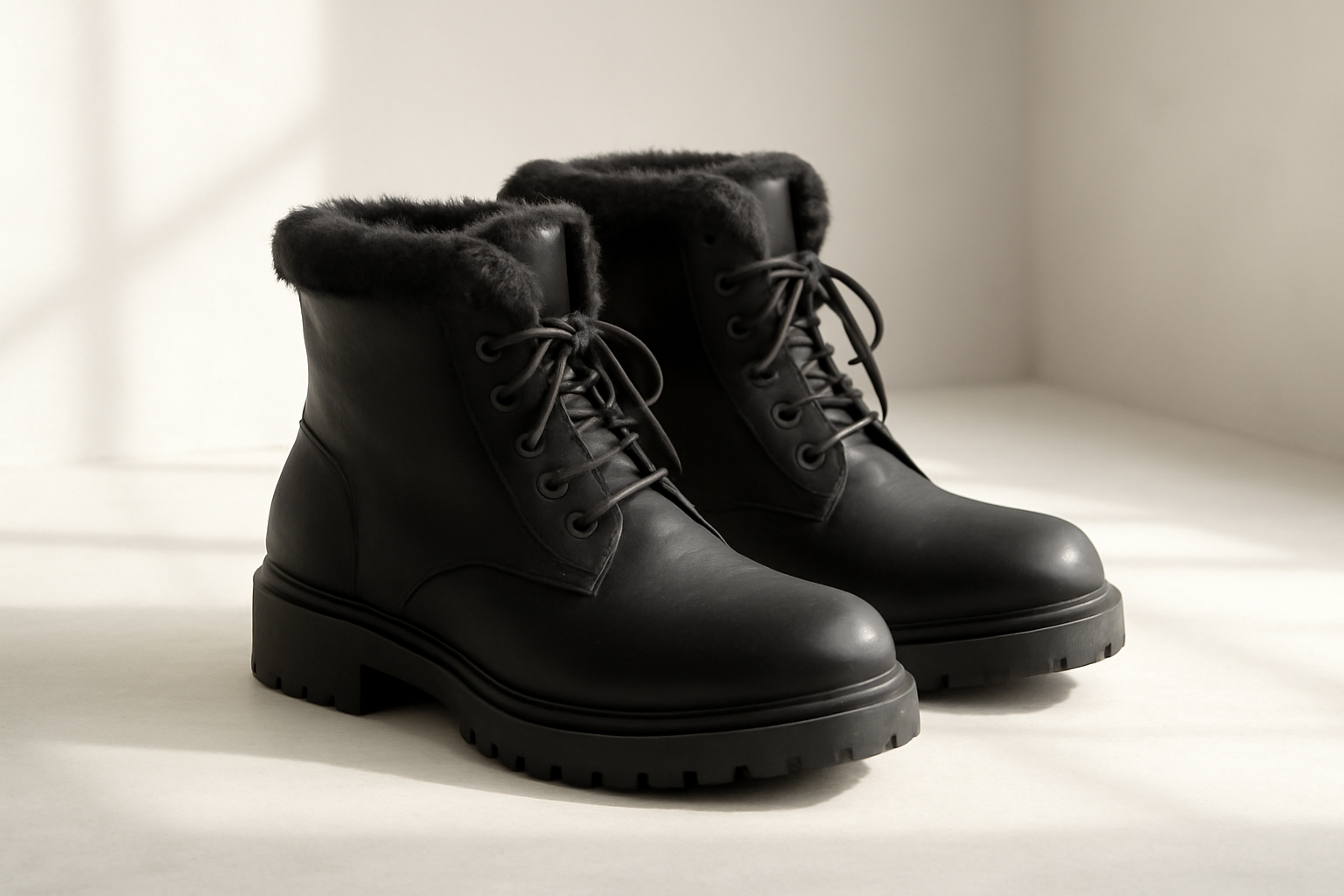 chaussures noires hiver