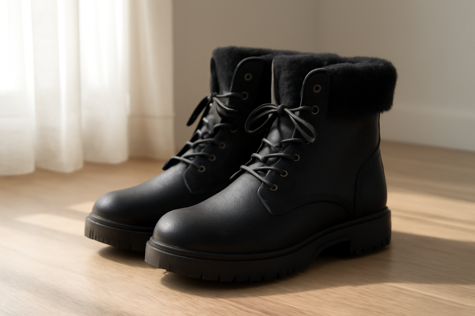 chaussures noires hiver