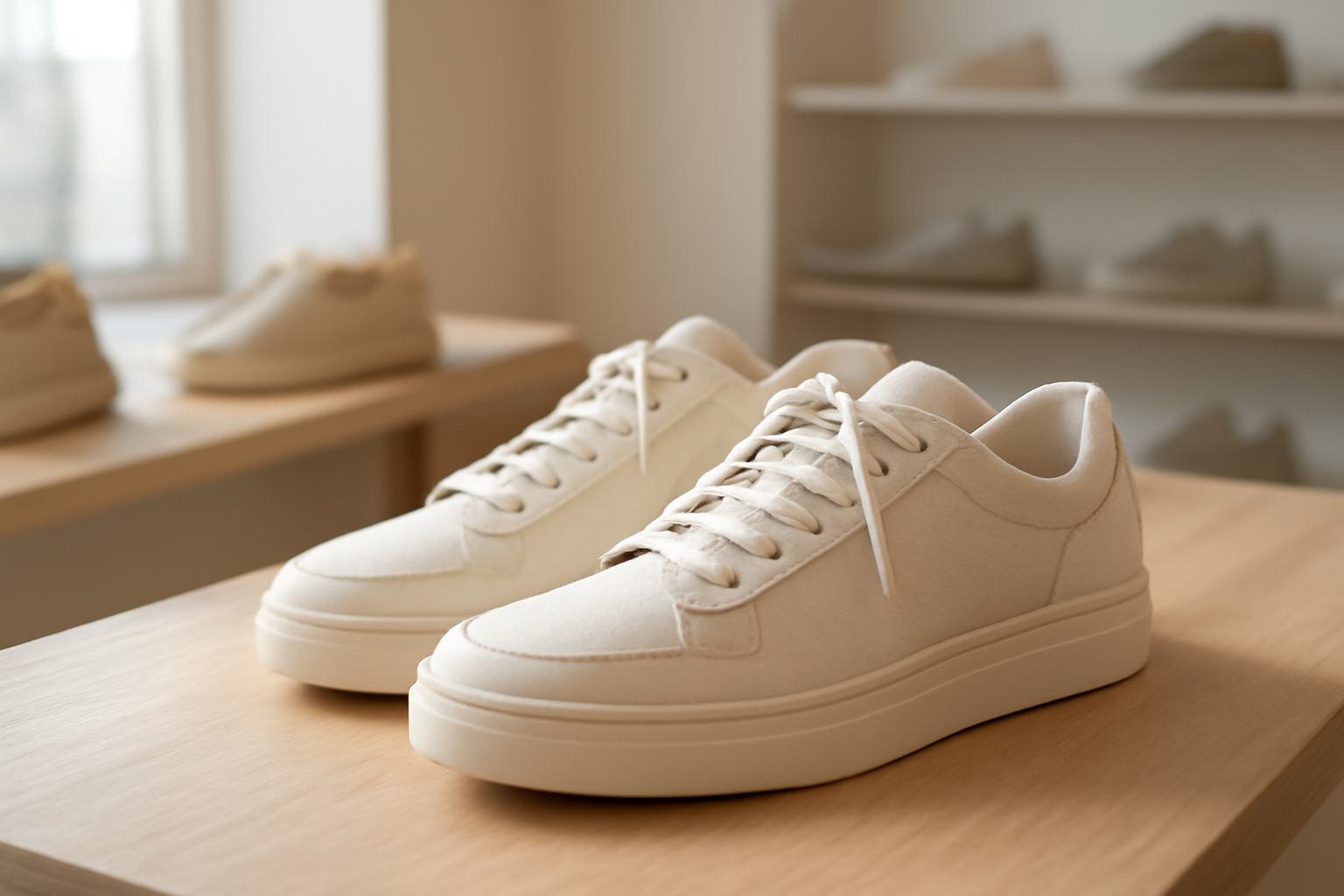 baskets sur comptoir magasin