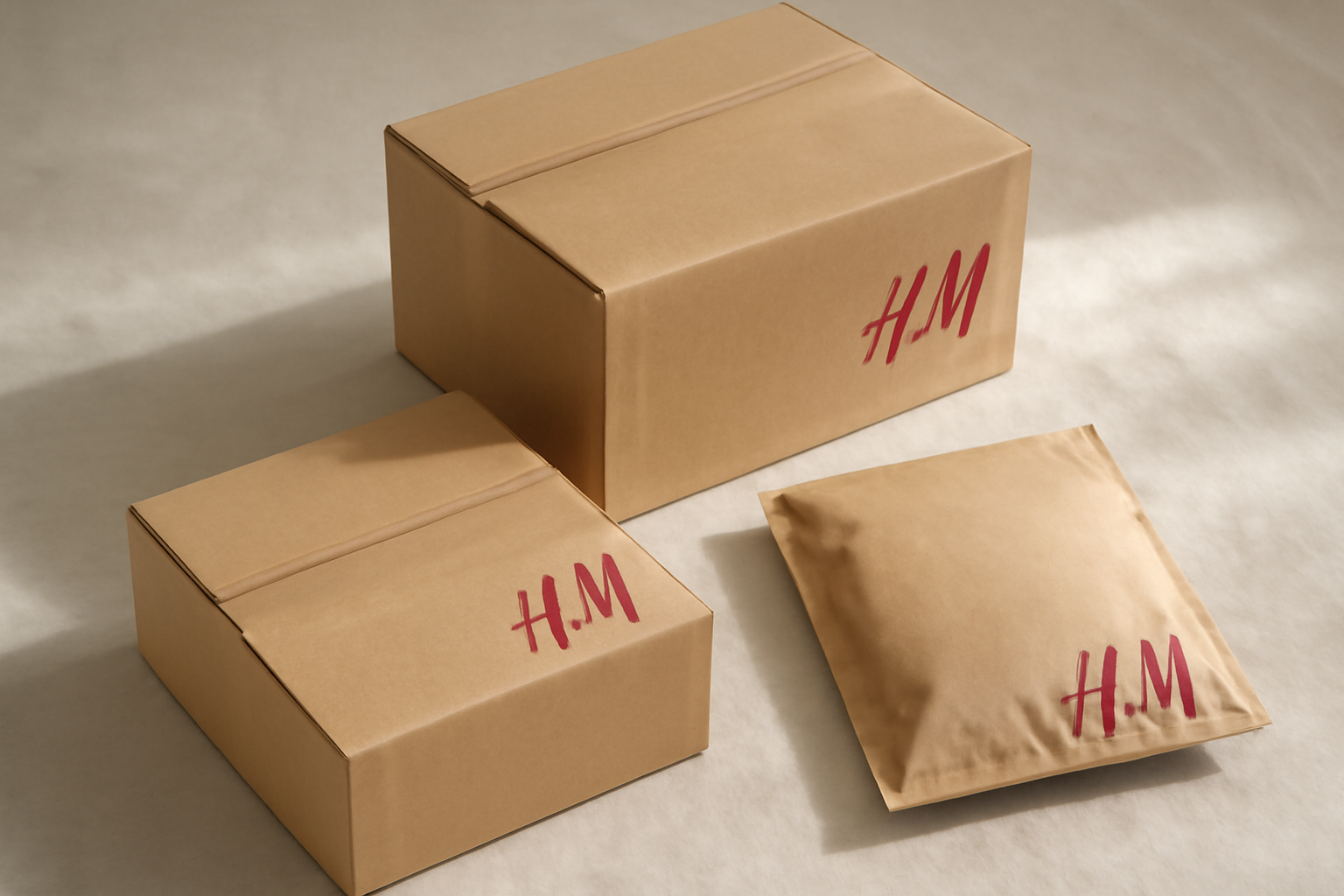 colis h&m prêt à être expédié