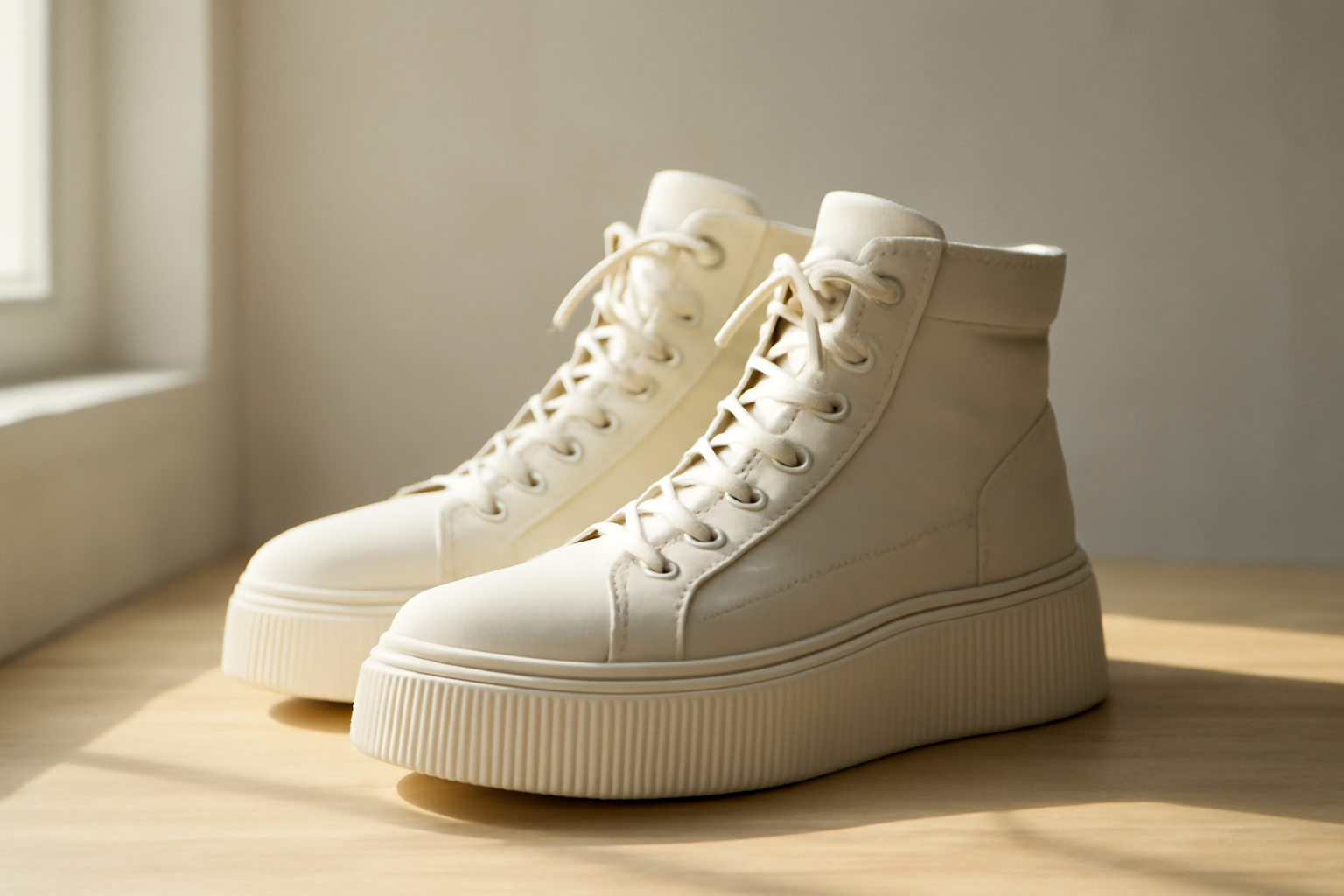 chaussures montantes avec semelle épaisse