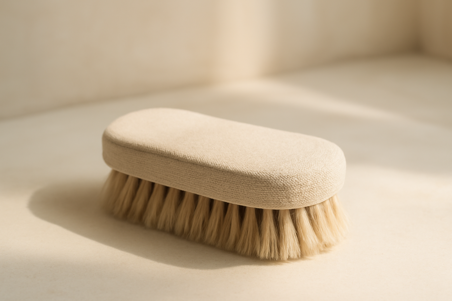 brosse nettoyant chaussure en tissu clair