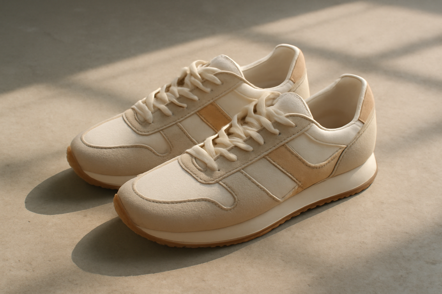annie-chausseur-maison-margiela-replica-explication sneakers rétro posées sur sol béton
