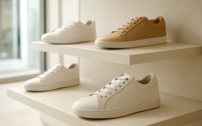 Quelles nouveautés apparaissent parmi les baskets en cuir ?