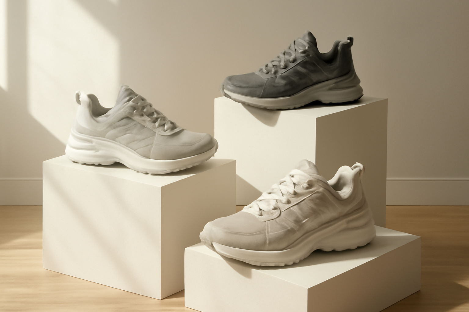 annie-chausseur-nouveautes-salomon-xt4 sneakers techniques exposées sur présentoir