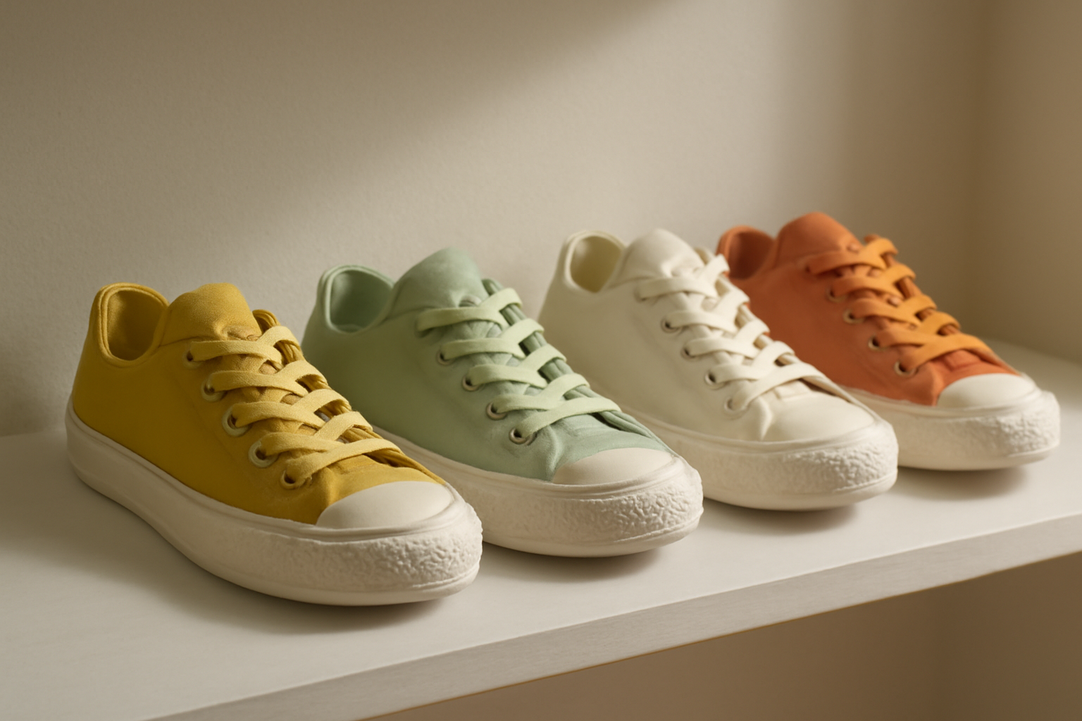 annie-chausseur-nouveaux-coloris-adidas-gazelle sneakers colorées alignées sur étagère