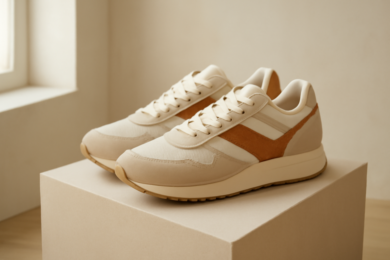 annie-chausseur-nouvelles-baskets-retro presentation de sneakers style rétro sur présentoir