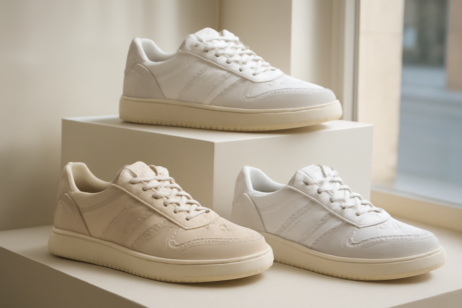 annie-chausseur-nouvelles-collaborations-sneakers sneakers limitées exposées dans vitrine