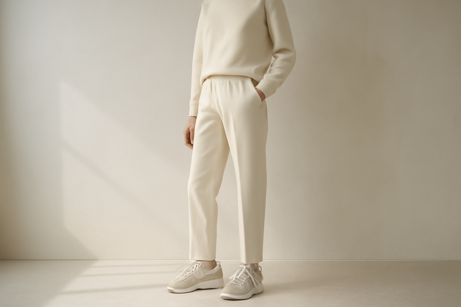 tenue minimaliste avec chaussures au design audacieux