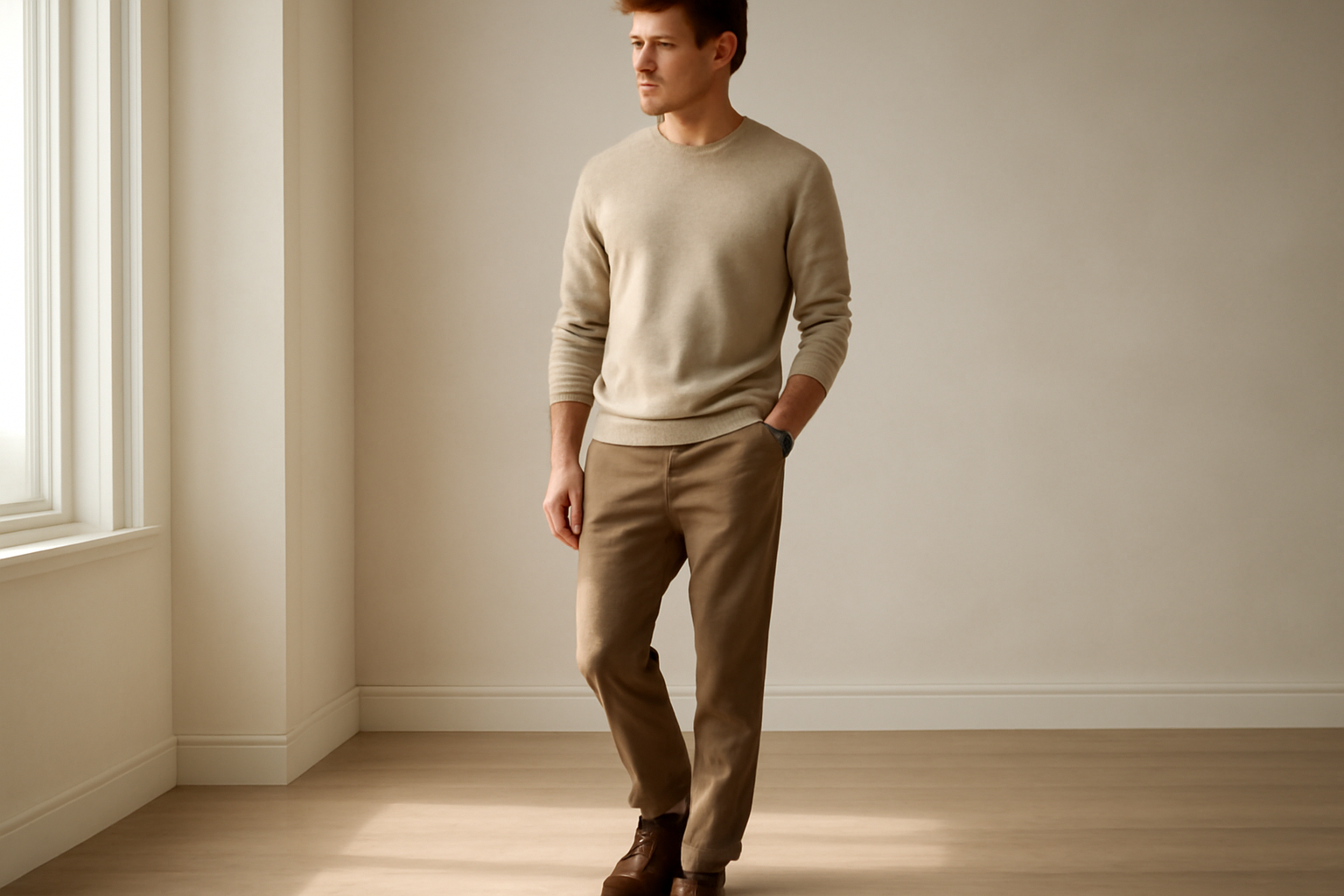 annie-chausseur-porter-chaussures-suede-homme homme avec tenue casual et chaussures en matière veloutée