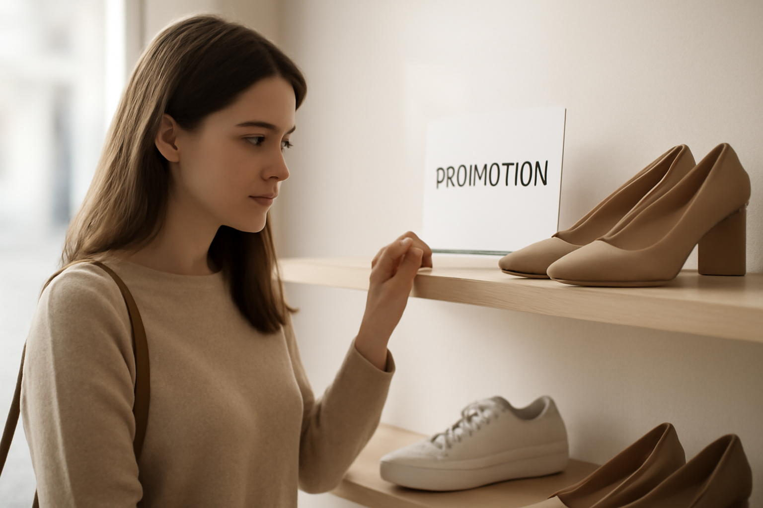 client observant chaussures en promotion