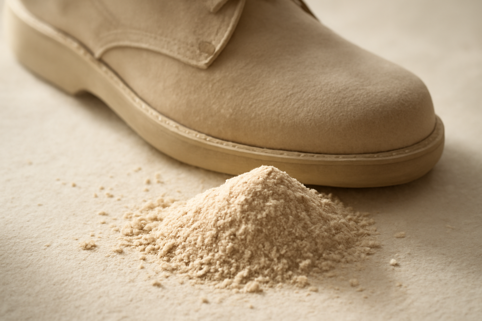 poudre naturelle utilisée dans une chaussure