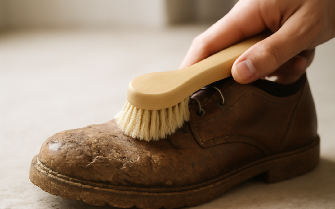 Comment enlever de la boue sèche sur des chaussures ?