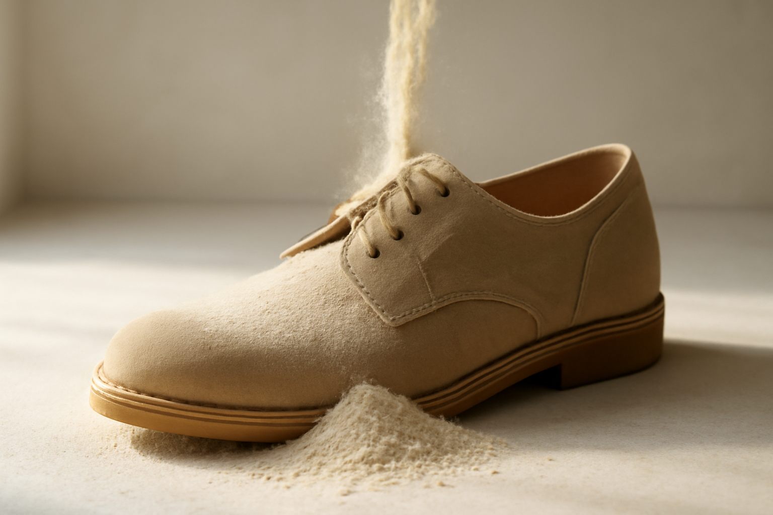 annie-chausseur-enlever-odeur-chaussures-naturel poudre naturelle versée dans une chaussure ouverte