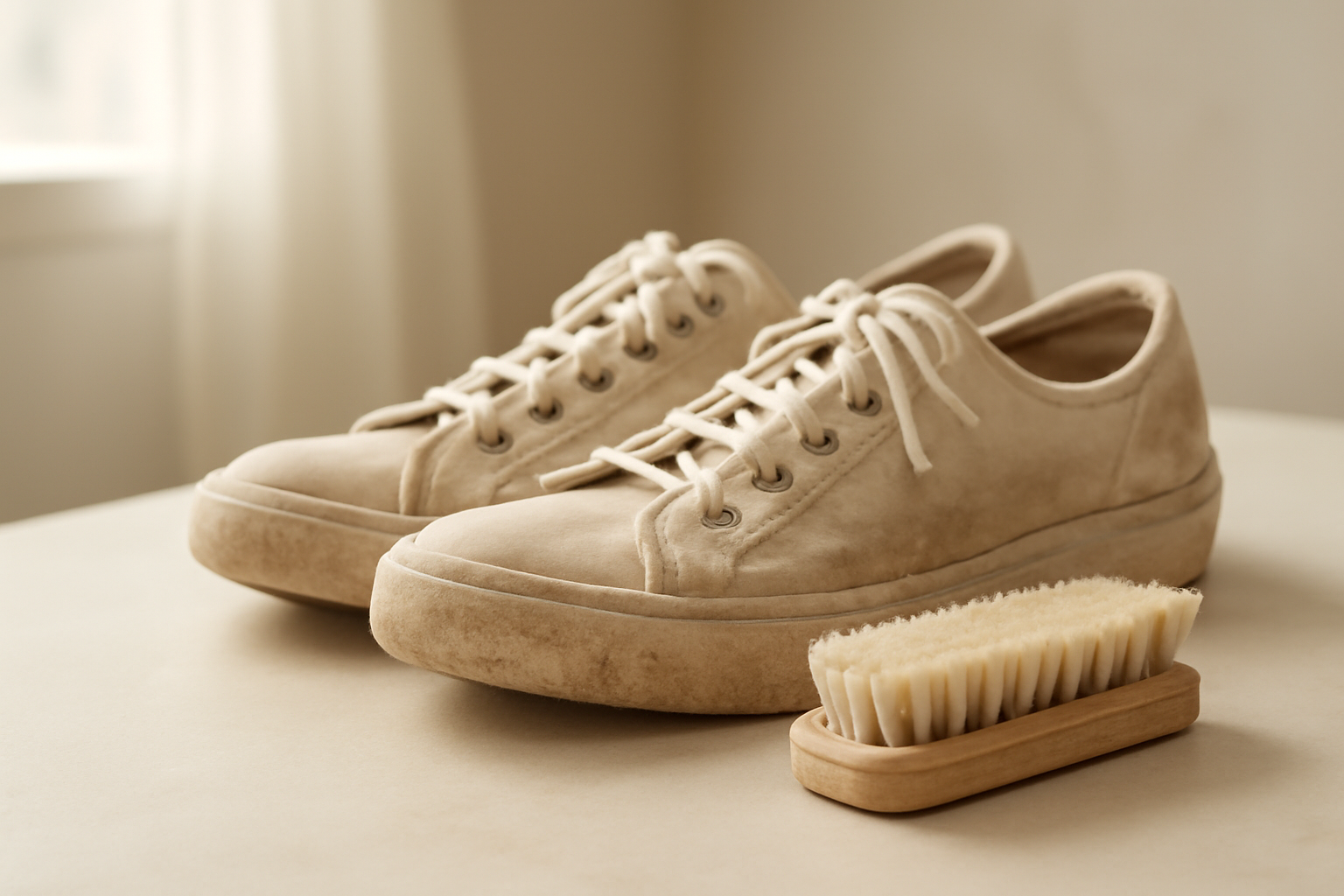 annie-chausseur-nettoyer-chaussures-apres-boue chaussures sales nettoyées avec brosse