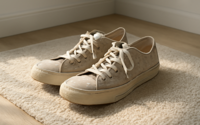 Comment nettoyer des chaussures après avoir marché sous la pluie ?