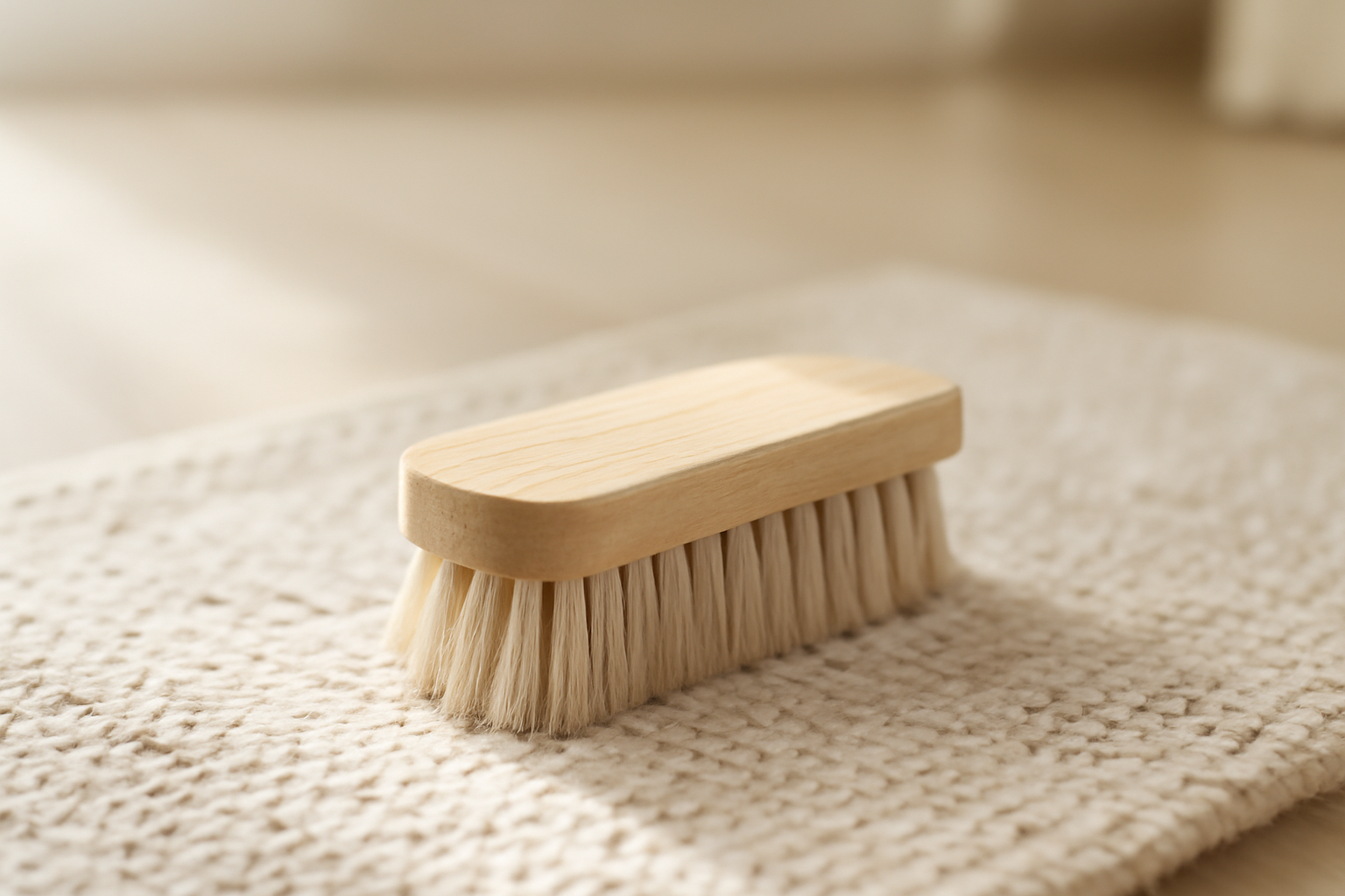 brosse nettoyant chaussure sur tapis
