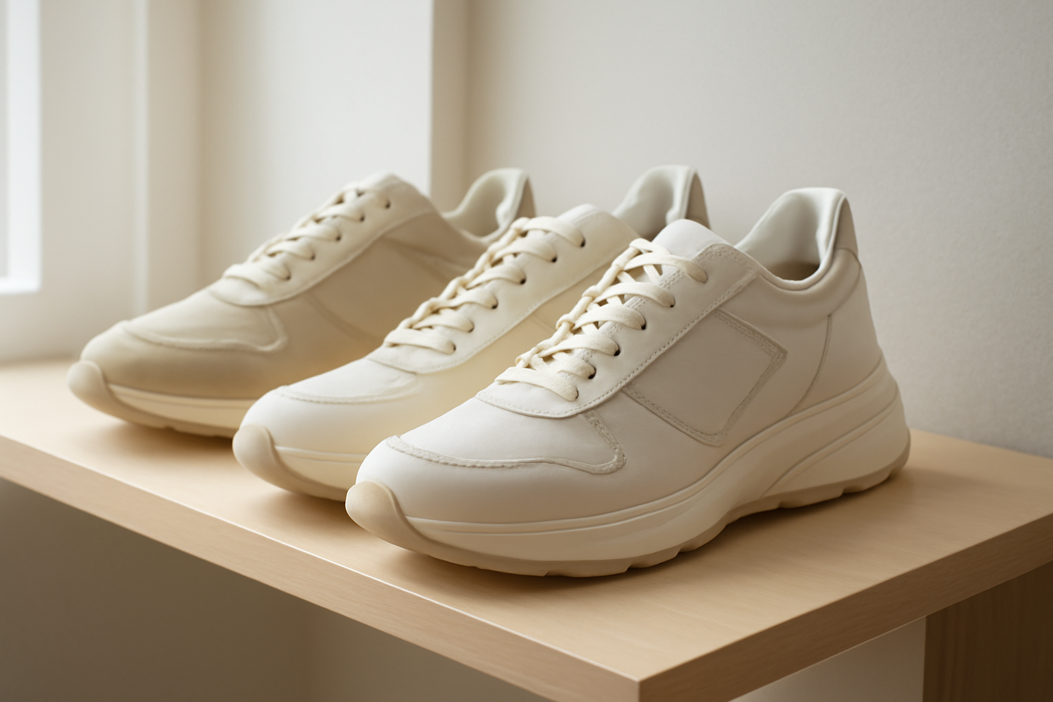 annie-chausseur-nouvelles-marques-sneakers-europeennes sneakers modernes exposées sur étagère