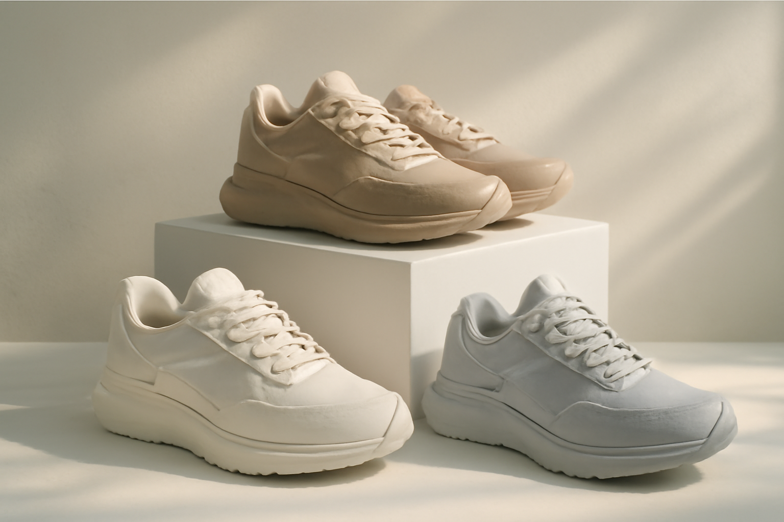 annie-chausseur-nouvelles-sneakers-mode-independante sneakers modernes exposées sur présentoir