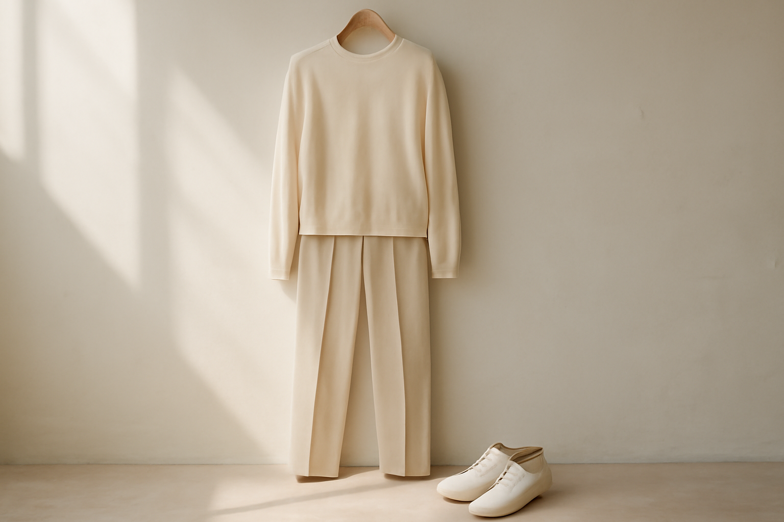 tenue simple avec chaussures minimalistes