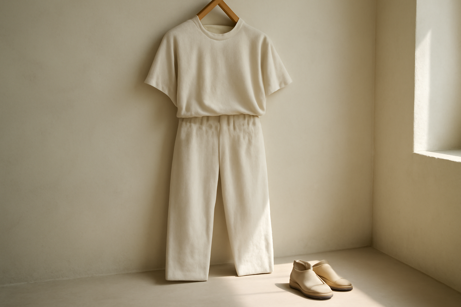 annie-chausseur-porter-chaussures-design-minimaliste tenue simple avec chaussures minimalistes