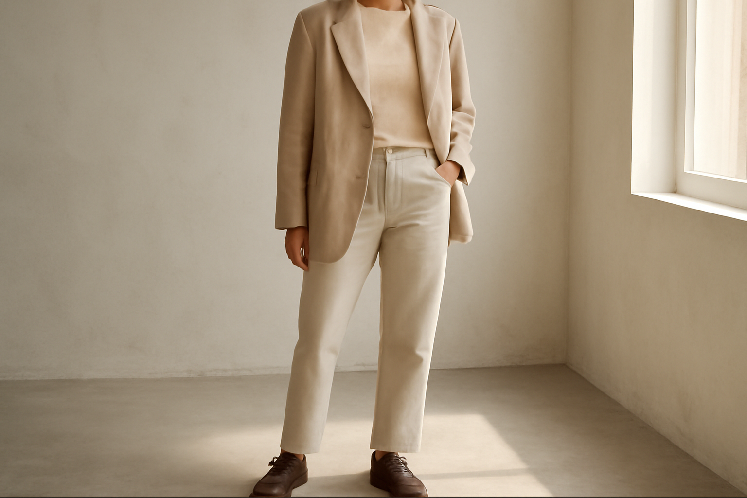 annie-chausseur-porter-chaussures-minimalistes-urbain tenue urbaine avec chaussures sobres