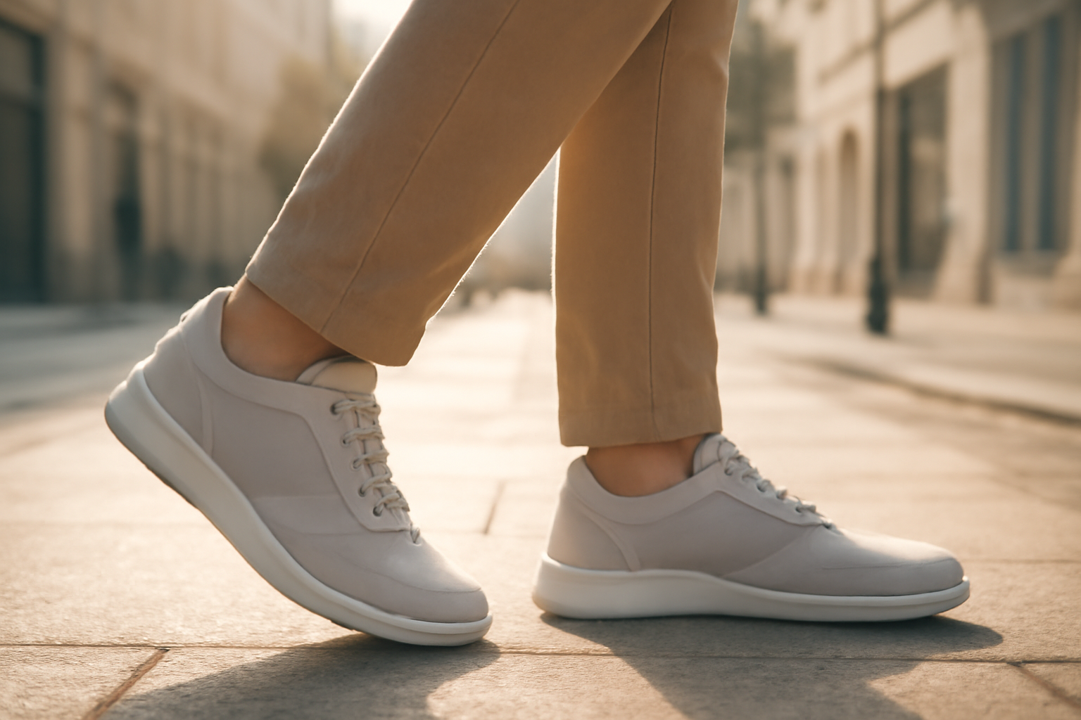 annie-chausseur-porter-chaussures-mode-quotidien personne marchant en ville avec chaussures modernes