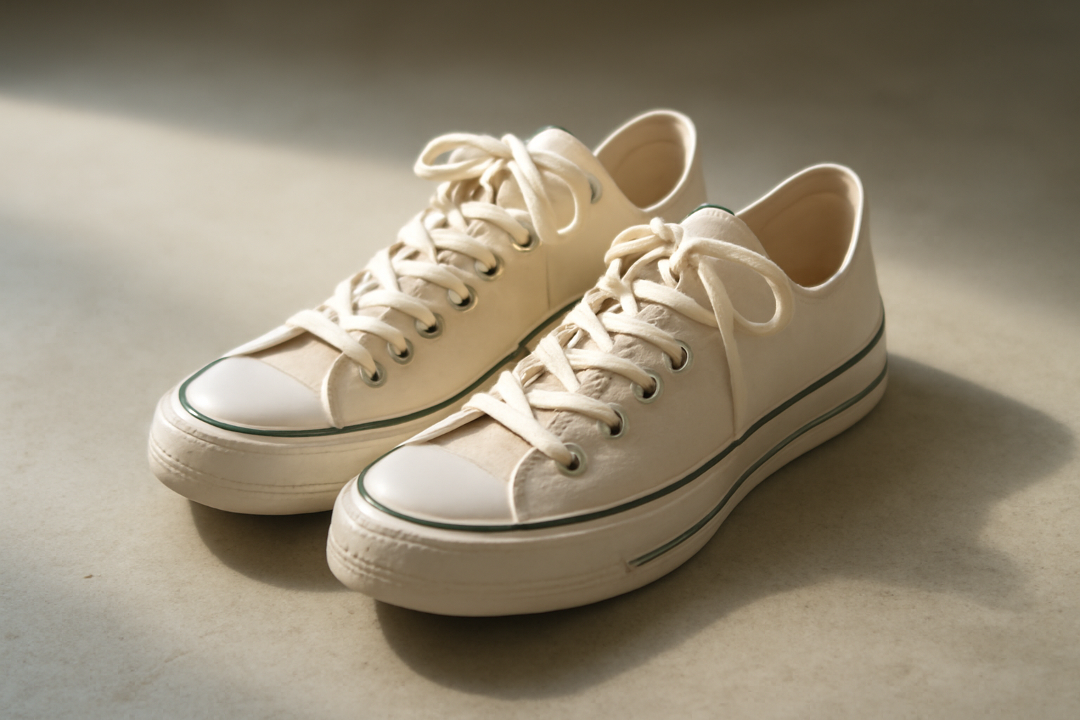 annie-chausseur-superga-2750-explication sneakers en toile posées sur sol béton
