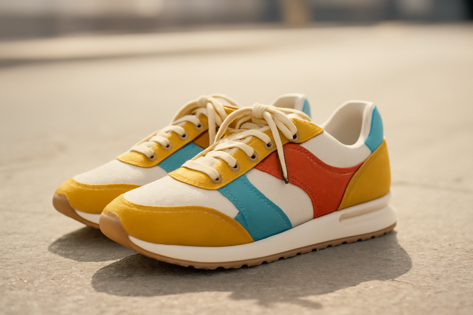 annie-chausseur-diadora-n9000-explication sneakers rétro colorées posées sur sol urbain