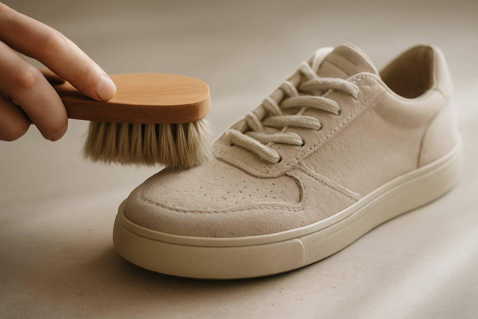 annie-chausseur-enlever-poussiere-chaussures-ville brosse retirant poussière sur chaussure