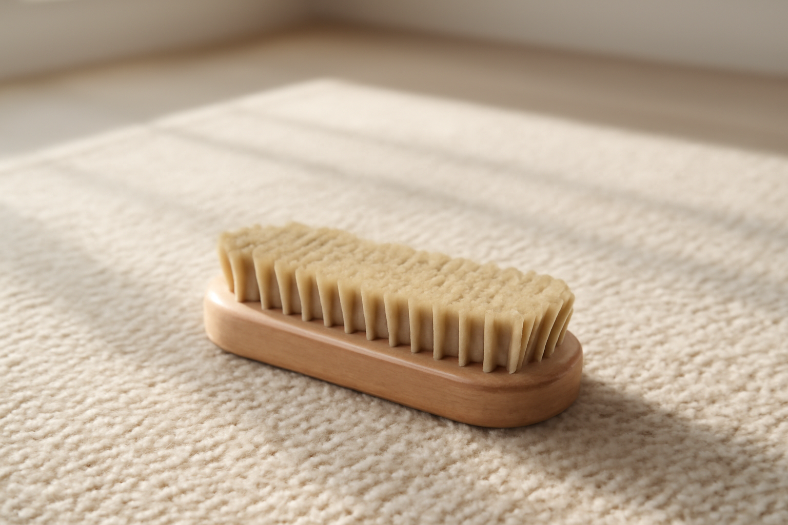 annie-chausseur-nettoyer-chaussures-apres-transport brosse nettoyant chaussure sur tapis intérieur