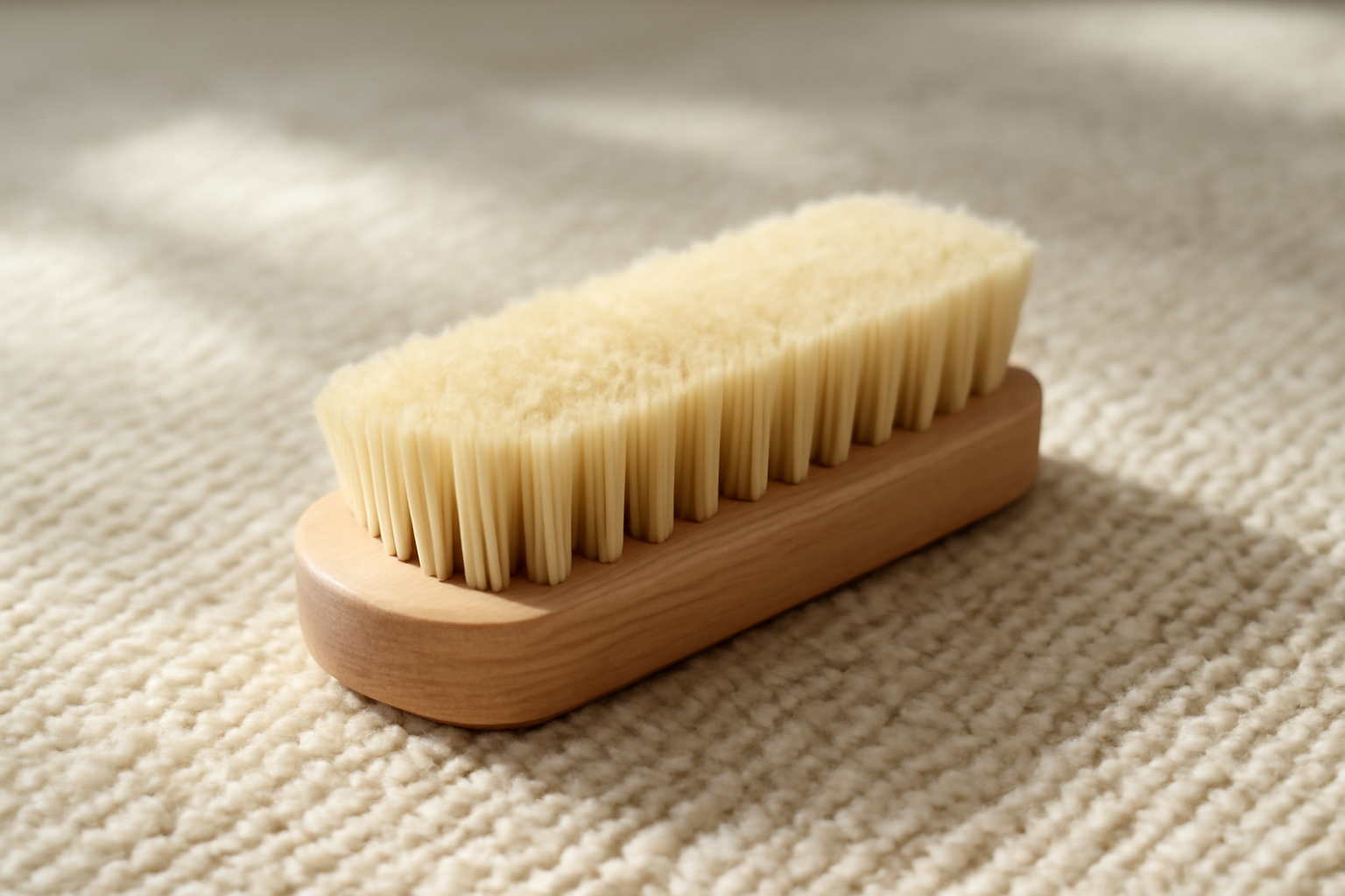 brosse nettoyant chaussure sur tapis