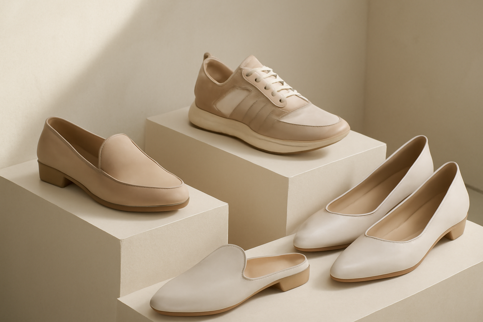 annie-chausseur-nouvelles-marques-chaussures-createurs-urbains chaussures design exposées sur présentoir
