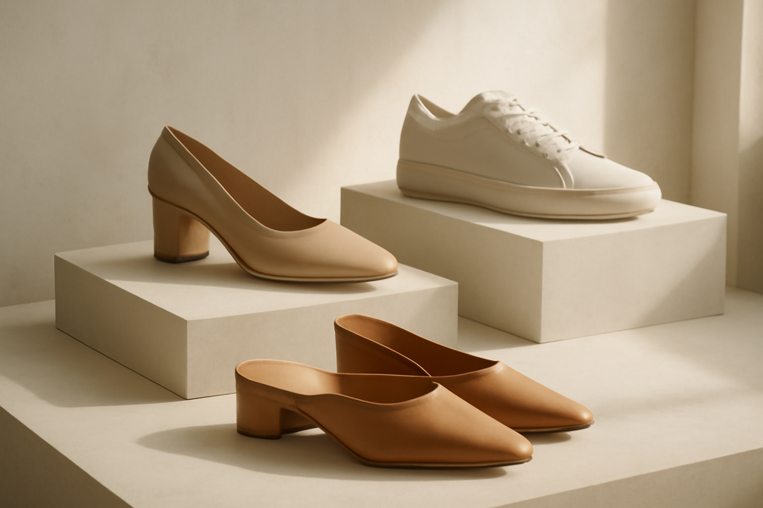 annie-chausseur-nouvelles-marques-chaussures-design chaussures design exposées sur présentoir