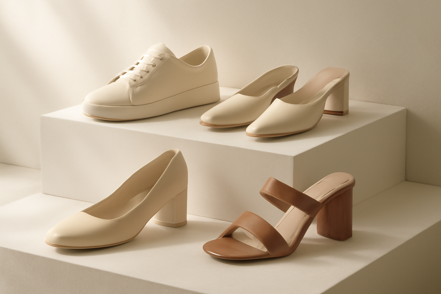 annie-chausseur-nouvelles-marques-chaussures-mode-creative chaussures design exposées sur présentoir